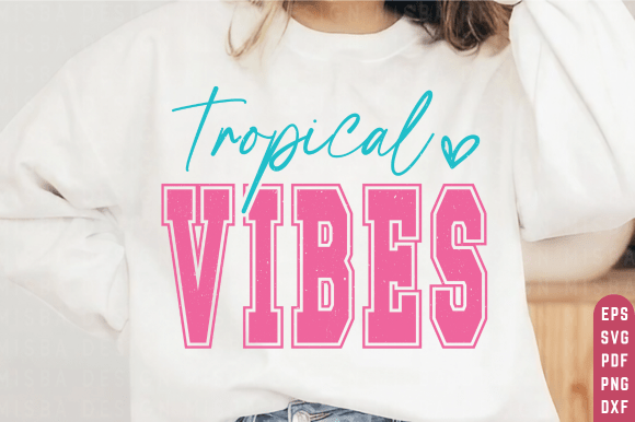 Download Tropical Vibes SVG, Beach Quote Cut File - Quote Collection