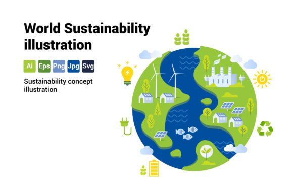 Download World Sustainability Illustration - Premium Bundle