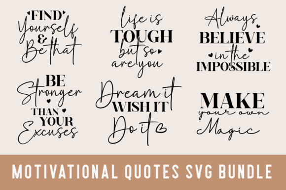 Download Motivational Quotes Svg Bundle, Png File - Quote Collection