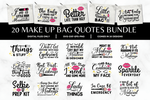 Download 20 Makeup Bag Quotes Bundle - Quote Collection