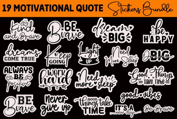 Download Motivational Quote Stickers Bundle - Quote Collection