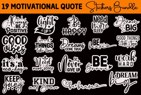 Download Motivational Quote Stickers Bundle - Quote Collection
