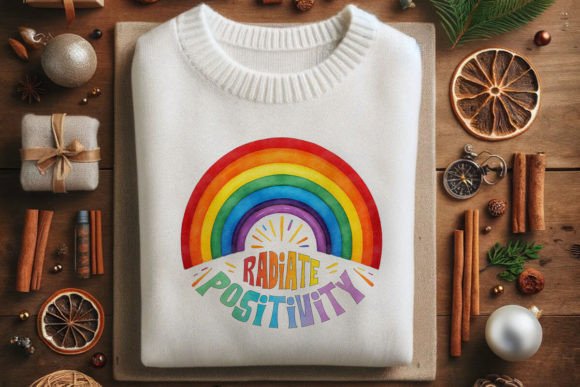 Download Radiate Positivity Rainbow Art - Positivity Collection