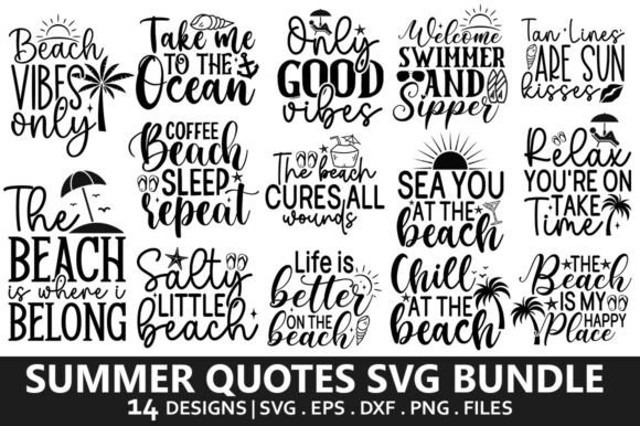 Download Summer Quotes SVG Bundle - Quote Collection