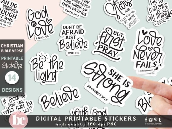 Download Christian Bible Verse Quote Stickers PNG - Quote Collection